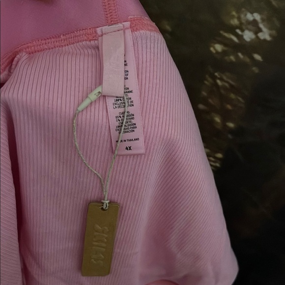 Skims Pink Ribbed Bikini Bottom - Picture 2 of 2